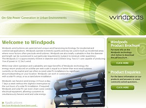 Windpods wind turbines - unique wind harvesting technology -  Ph 02 8898 9735