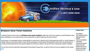 Goodhew Electrical and Solar : Brisbane solar panel installers. Based in Thornton : Phone 07 3206 4646
